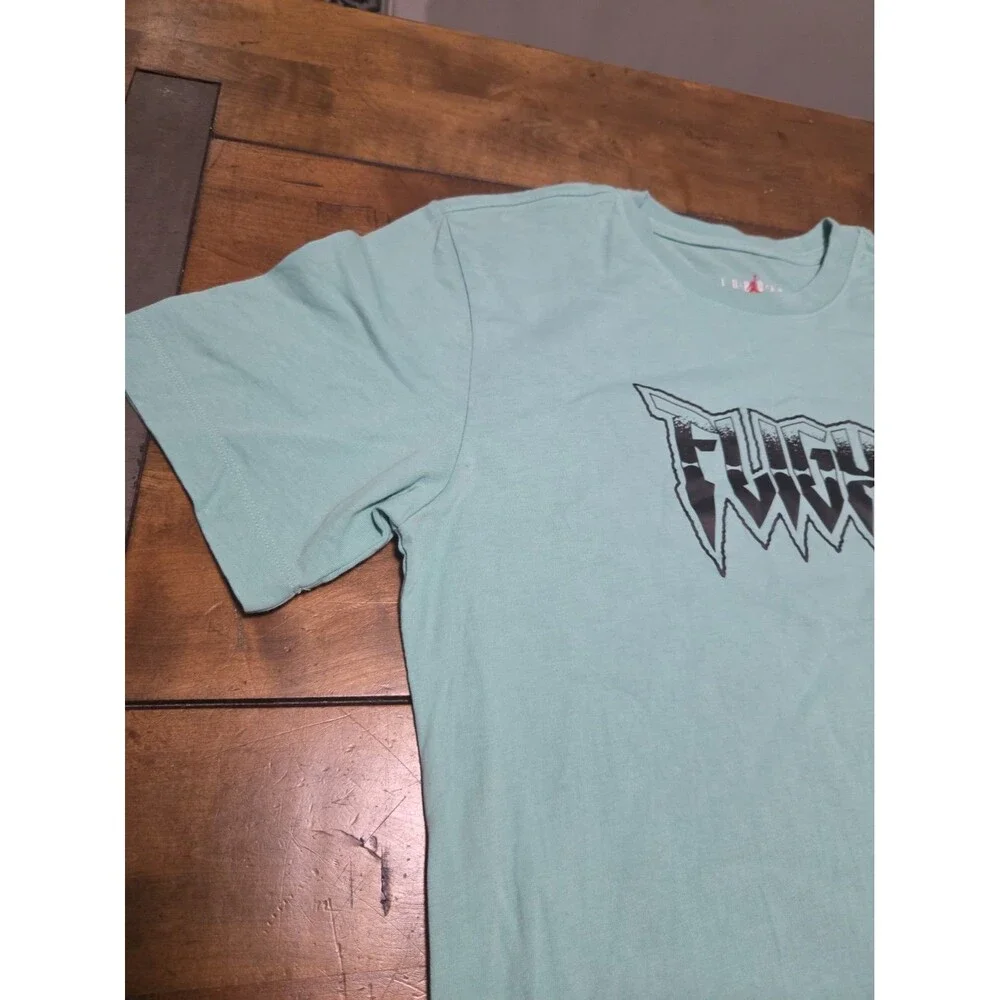 jordan x j balvin shirt mens medium enamel green flight skull basketball tee m